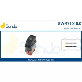 Interrupteur, lève-vitre SANDO OEM 8200502452