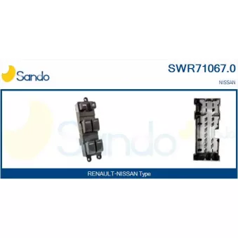 Interrupteur, lève-vitre SANDO SWR71067.0
