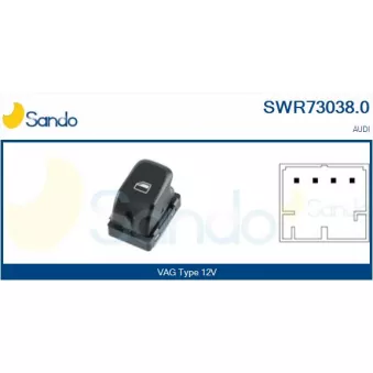 Interrupteur, lève-vitre SANDO SWR73038.0