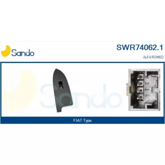 SANDO SWR74062.1 - Interrupteur, lève-vitre avant droit