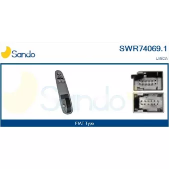 Interrupteur, lève-vitre avant gauche SANDO SWR74069.1