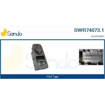 Interrupteur, lève-vitre avant gauche SANDO SWR74073.1