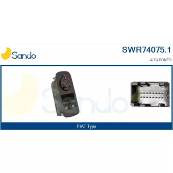 Interrupteur, lève-vitre avant gauche SANDO SWR74075.1