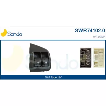 Interrupteur, lève-vitre SANDO OEM 735417033