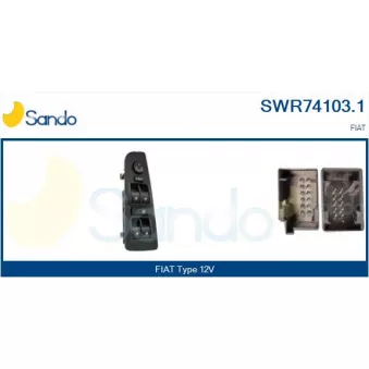 Interrupteur, lève-vitre avant gauche SANDO SWR74103.1