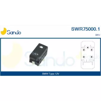 Interrupteur, lève-vitre SANDO OEM 61311387916