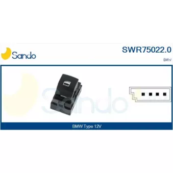 Interrupteur, lève-vitre SANDO OEM 61319241949