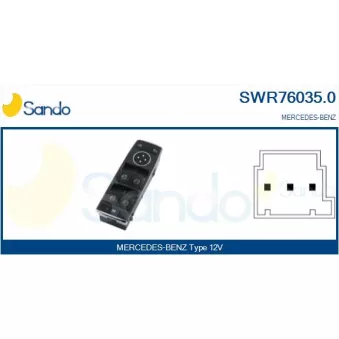 Interrupteur, lève-vitre SANDO OEM A2048700151