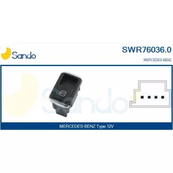 Interrupteur, lève-vitre SANDO OEM A20490582029107