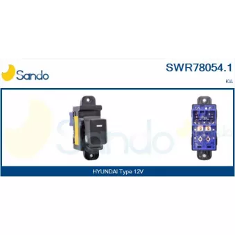 Interrupteur, lève-vitre arrière gauche SANDO SWR78054.1