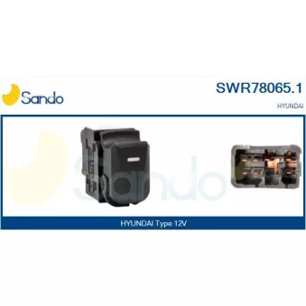 Interrupteur, lève-vitre avant droit SANDO SWR78065.1