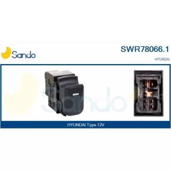 Interrupteur, lève-vitre SANDO SWR78066.1