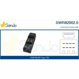 Interrupteur, lève-vitre SANDO OEM k56040691ad