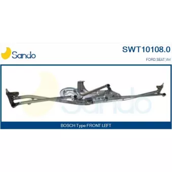 Tringlerie d'essuie-glace SANDO OEM 7M3955603E