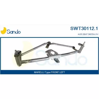 Tringlerie d'essuie-glace SANDO OEM 1U1955603C