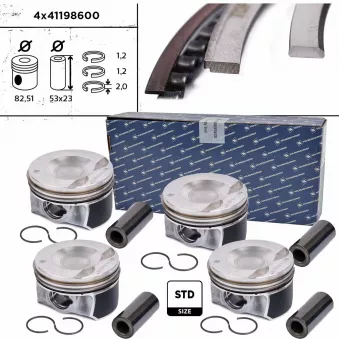 Kit de pistons ET ENGINETEAM PM007000KSVR1 pour AUDI TT 2.0 TFSI quattro - 200cv