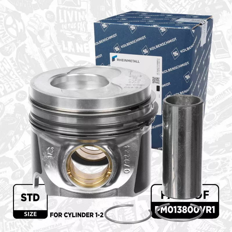 Kit de pistons ET ENGINETEAM PM013800VR1 - Visuel 2
