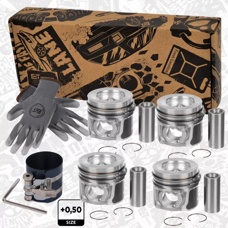 Kit de pistons ET ENGINETEAM PM014050VR1 - Visuel 1