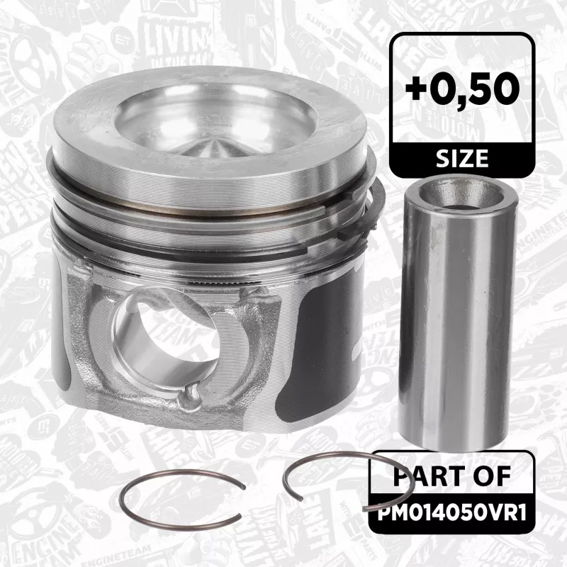 Kit de pistons ET ENGINETEAM PM014050VR1 - Visuel 2