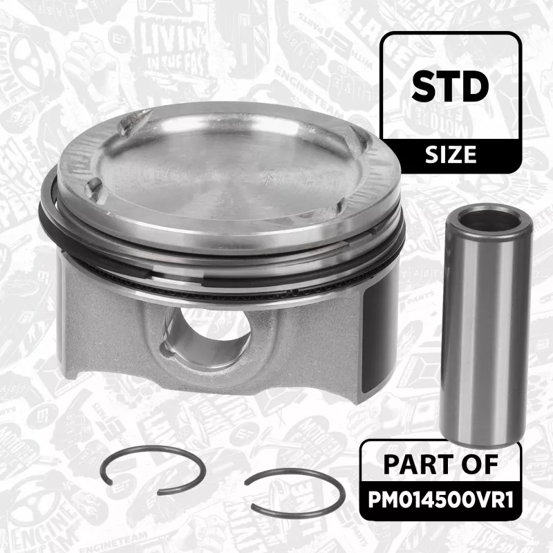 Kit de pistons ET ENGINETEAM PM014500VR1 - Visuel 2