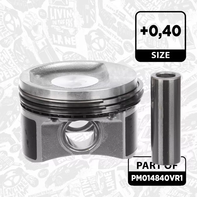 Kit de pistons ET ENGINETEAM PM014840VR1 - Visuel 2