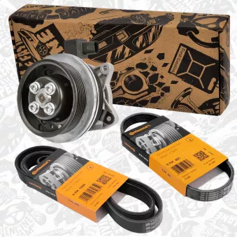 Pompe à eau+Jeu de courroie trapézoïdale à nervures ET ENGINETEAM OEM 03C145933A