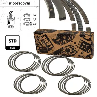 Jeu de segments de pistons ET ENGINETEAM R1003300VR1 pour OPEL ASTRA 1.8 - 125cv