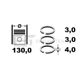 ET ENGINETEAM R1006300 - Jeu de segments de pistons