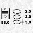 ET ENGINETEAM R1008200 - Jeu de segments de pistons