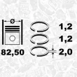 ET ENGINETEAM R1010500 - Jeu de segments de pistons