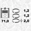 Jeu de segments de pistons ET ENGINETEAM [R1010600]
