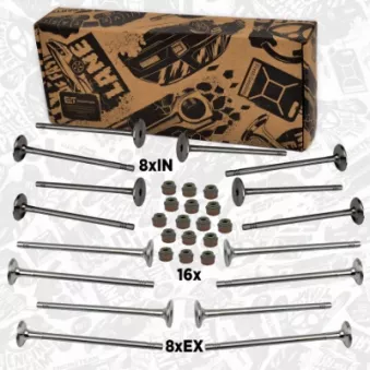 Kit de soupapes, soupapes d'admission/d'échappement ET ENGINETEAM OEM 7701473004