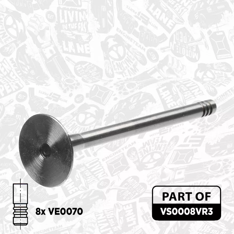 Kit de soupapes, soupapes d'admission/d'échappement ET ENGINETEAM VS0008VR3 - Visuel 2