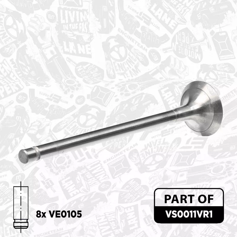 Kit de soupapes, soupapes d'admission/d'échappement ET ENGINETEAM VS0011VR1 - Visuel 2