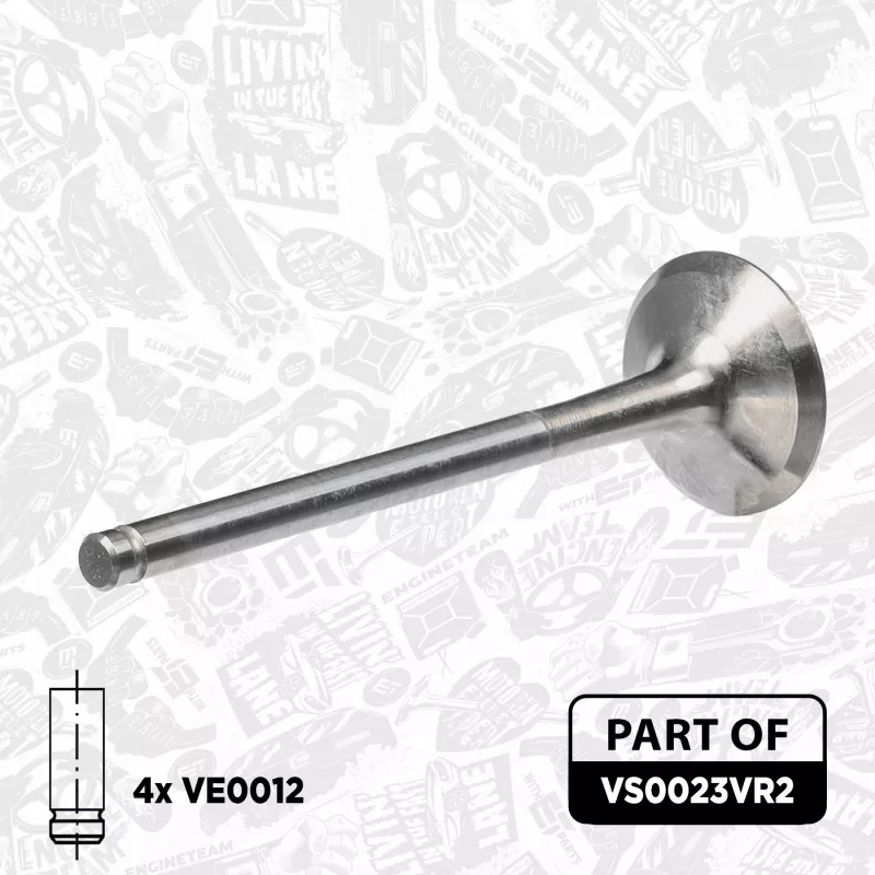 Kit de soupapes, soupapes d'admission/d'échappement ET ENGINETEAM VS0023VR2 - Visuel 2