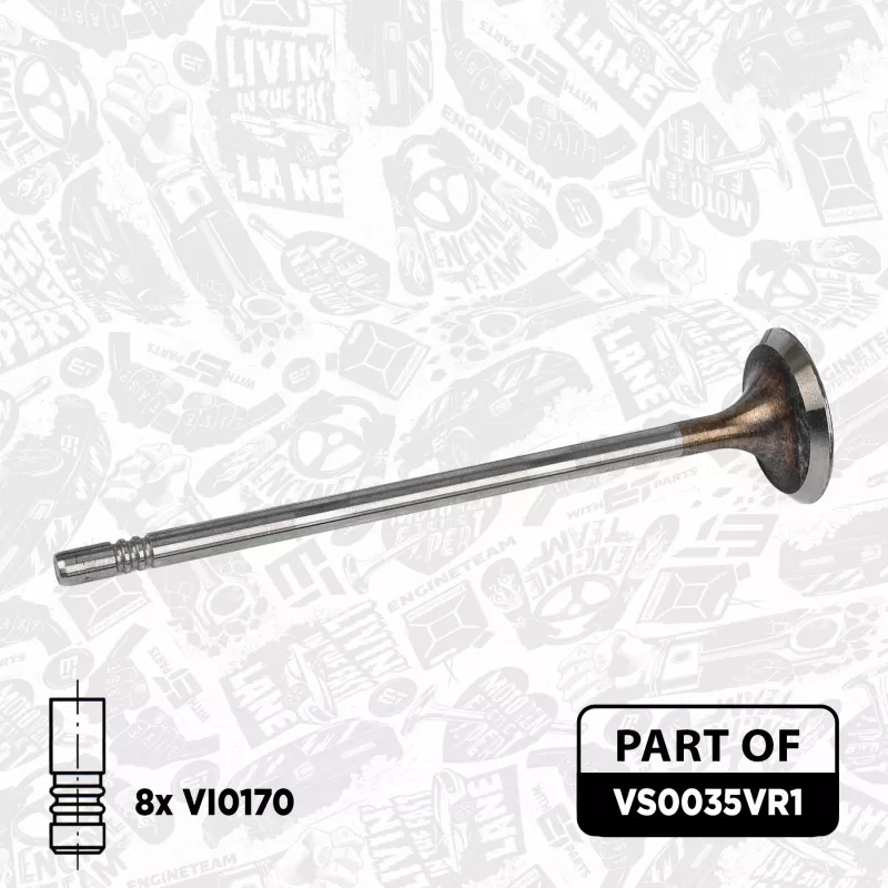Kit de soupapes, soupapes d'admission/d'échappement ET ENGINETEAM VS0035VR1 - Visuel 2