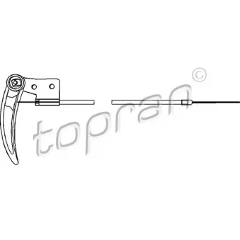 Tirette de capot moteur TOPRAN 103 414 pour SKODA FABIA 1.6 TD - 70cv