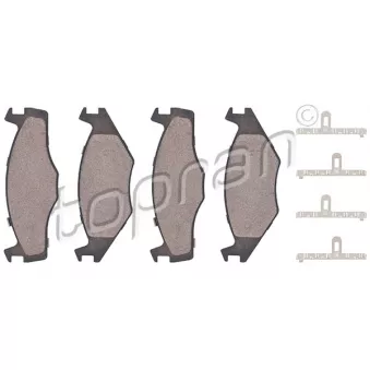 Jeu de 4 plaquettes de frein avant TOPRAN OEM 867698151