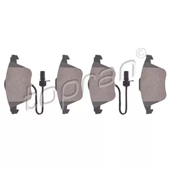 Jeu de 4 plaquettes de frein avant TOPRAN OEM 4E0698151F