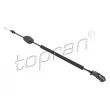 TOPRAN 118 395 - Tirette à câble, déverrouillage porte
