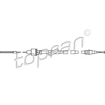 Tirette à câble, commande d'embrayage TOPRAN OEM 96vb7k553ca