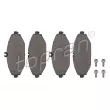 TOPRAN 409 652 - Jeu de 4 plaquettes de frein avant