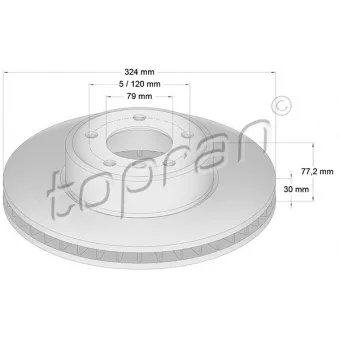 Jeu de 2 disques de frein avant TOPRAN OEM 6767269