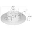 TOPRAN 500 950 - Jeu de 2 disques de frein arrière