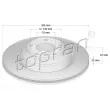 TOPRAN 501 232 - Jeu de 2 disques de frein arrière