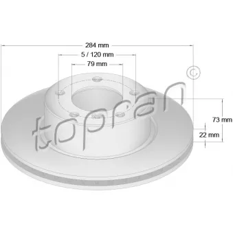 Jeu de 2 disques de frein avant TOPRAN OEM 34116764629