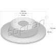 TOPRAN 502 030 - Jeu de 2 disques de frein arrière