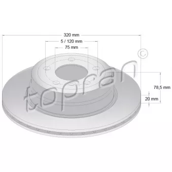 TOPRAN 502 030 - Jeu de 2 disques de frein arrière