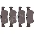 TOPRAN 502 480 - Jeu de 4 plaquettes de frein avant