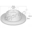 TOPRAN 502 874 - Jeu de 2 disques de frein arrière